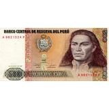 Cédula De Dinheiro Antigo De 500 Intis perú 