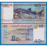 Cedula De Djibouti 40 Francos 2017 Flor De Estampa