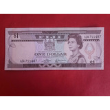 Cedula De Fiji One Dollar 1983 Rainha Fe