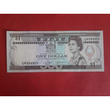 Cedula De Fiji One Dollar 1987 Rainha Flor De Estampa