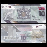 Cédula De Polimero Trinidad E Tobago 10 Dolares 2020 Fe