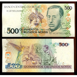 Cédula Do Brasil 500 Cruzados Novos 1990 C209 Fe L 244