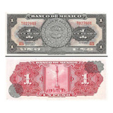 Cedula Do Mexico 1 Peso 1967 Flor De Estampa