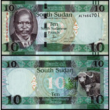Cedula Do Sudão Do Sul 10 Pounds Libra 2015 Fe