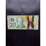 Cédula Estrangeira Do Canadá 20 Dollars Polímero Fe Rainha