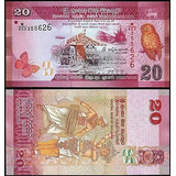 Cédula Estrangeira Sri Lanka 20 Ruppes
