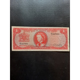 Cédula Estrangeira Trinidad Tobago 1 Dollar Rainha Bc mbc