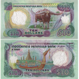 Cédula Fantasia Indochina 10 Dólares Polímero