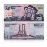 Cédula Fe Espécime Coreia Do Norte 50 Won