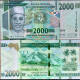 Cédula Fe Estrangeira 2 000 Francos Guiné