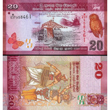 Cédula Fe Estrangeira 20 Rupias Sri Lanka