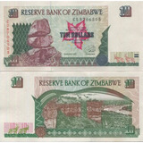 Cédula Fe Zimbábue 10 Dólares