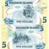 Cédula Ilhas Salomão 5 Dólares Polímero Fe