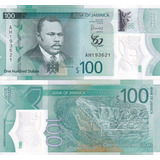 Cédula Jamaica 100 Dólares Polímero Fe