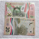 Cédula México 20 Pesos Polímero Centindependência Fe