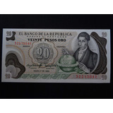 Cédula Nota 20 Pesos Oro Colômbia Fe Numismática L022