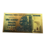 Cédula Nota Dourada Ouro Zimbabwe 100