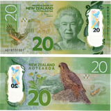 Cédula Nova Zelândia 20 Dólares Polímero Fe