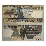 Cédula Portugal 5000 Escusos Antônio Sérgio 1986 Sob