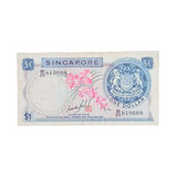 Cédula Singapura 1 Dólar 1970 Primeira Família De Cédulas