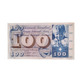 Cédula Suíça 100 Francos 02 04 1964 Data Rara P 49