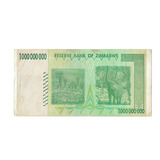 Cédula Zimbabue 1 Bilhão De Dollars Ano 2008 Mbc 