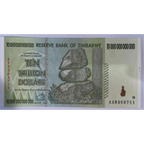 Cédula Zimbabwe Zimbabue 10 Trilhões Série Aa De 2008 Sob