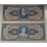Cédulas 100 50 Cruzeiros 1956