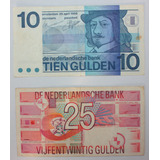 Cédulas Holanda 25 E 10 Gulden Procuradas E Valorizadas