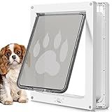 CEESC Porta De Cachorro Para Animais De Estimação De Até 9 Kg à Prova De Intempéries Para Gatos E Cães Durável Painel De Fechamento De Encaixe Incluído Adequado Para Portas Internas E Externas