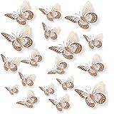CELEBRIO Make It Special Decoração De Parede Borboleta 3D 48 Peças 3 Tamanhos 12 Cm 9 9 Cm 7 9 Cm Adesivos Metálicos Removíveis De Borboleta Para Quarto Decorações De Festa E Artesanato DIY