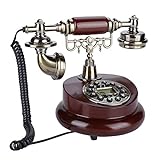 Celular Antigo Telefone Fixo Digital Vintage Clássico Europeu Retrô Telefone Com Fio Para Pendurar Fone De Ouvido Para Decoração De Casa De Hotel Escritório