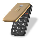 Celular Flip Vita Dourado Dual Chip Quadriband P9043 Multila Cor Dourado preto