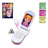 Celular Infantil Linda Bell My Phone Lily C Luz E Som Rosa