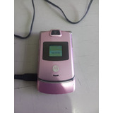Celular Motorola V3 Rosa bateria Ruim 