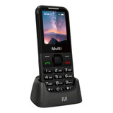 Celular Multi Vita 4g Com Base Carregadora Botão Sos P9225 Cor Preto