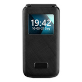 Celular Multilaser Flip Vita Lite Dual Sim Idosos 32 Mb Preto 32 Mb Ram