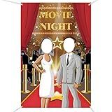 Cenário De Festa Noturna De Cinema 1 X 1 5 M Adereços Para Fotos Com Recorte De Rosto Para Noite De Filme Tapete Vermelho Tema De Filme Estrela Infantil Tema De Filme Rosto No Buraco Adereço