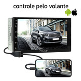 Central Multimedia Receiver 7 Com Espelhamento E Bluetooth Touch Screen Ps01mm Cor Preto