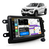 Central Multimidia Kwid 7pol Carplay Android Gps Avisa Radar