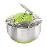 Centrífuga E Secadora De Saladas Moob Fresh Inox Verde 5 Litros
