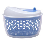 Centrífuga Secador Salada Verdura Manual Cozinha Grande 3 5l Cor Azul