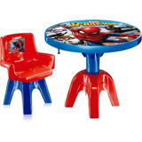 Centro De Atividades Mesa E Cadeira Spiderman Marvel Lider