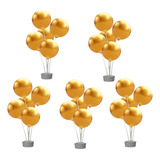 Centro De Mesa Cachepô C Suporte Para 5 Balões kit C 5un