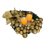 Centro De Mesa Natalino Arranjo De Natal Vela Led