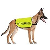 CENWA Colete Engraçado Para Cães Não Adequado Para Cães Colete Com Slogan De Alerta Não Adequado Para Cães M 