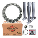 Cerca Concertina 45 cm Kit Completo Para 10 Metros