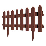 Cerca Decorativa Jardim Ingles Marrom Kit 4 Cerquinhas 2 16m