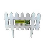 Cerca Decorativa P Jardim De Plastico Branco 6 Unds 19x40cm Cada