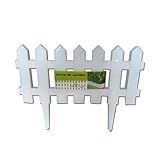 Cerca Decorativa P Jardim De Plastico Branco 9 Unds 19x40cm Cada